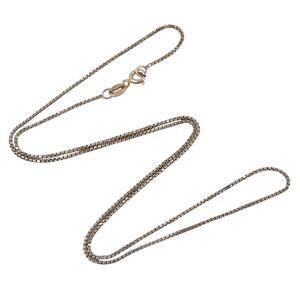Vintage Italy Sterling Silver 925 Box Chain Necklace 18"